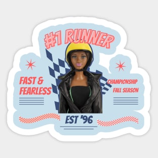 #1 runner Sticker